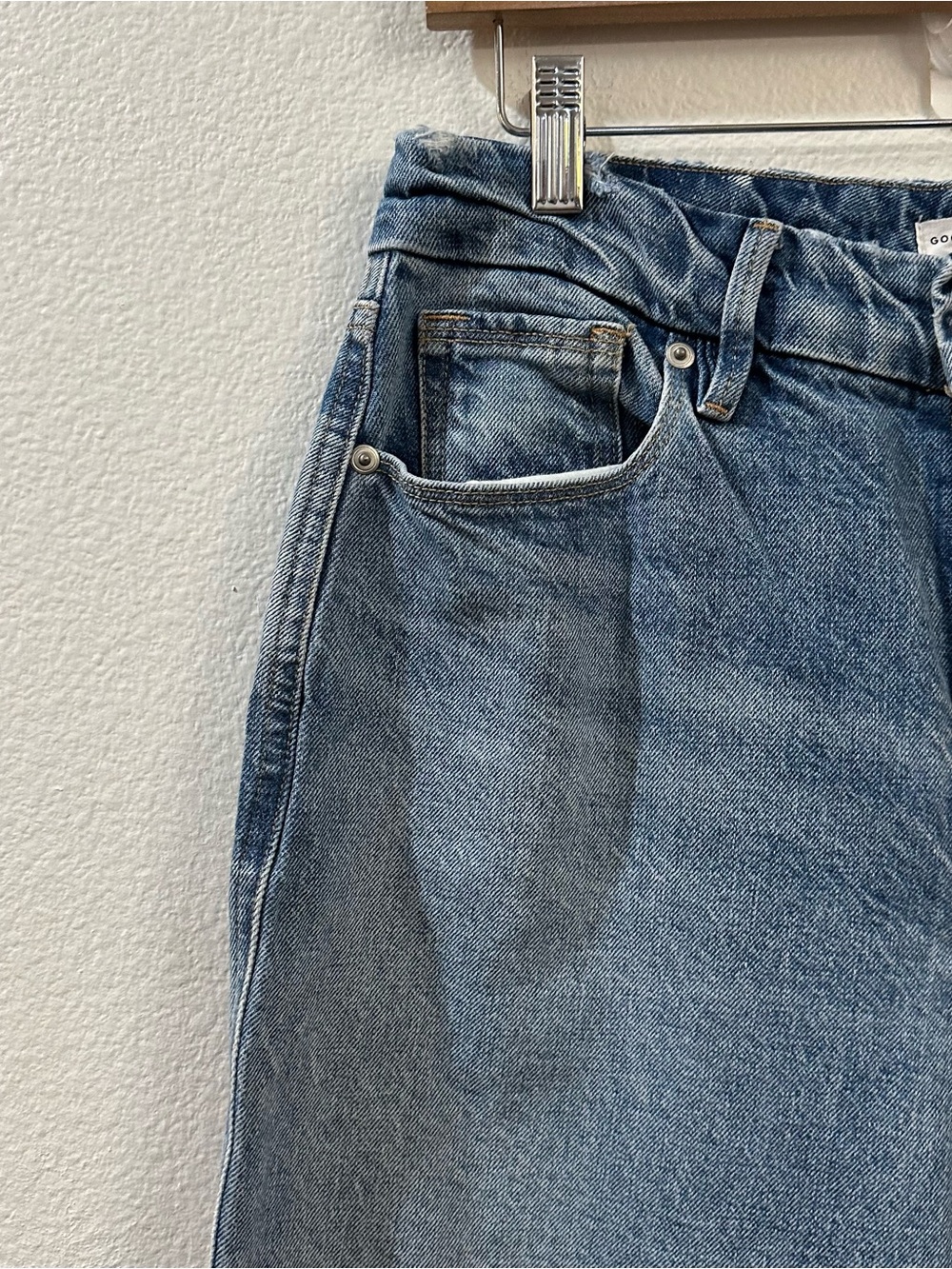 Good American Women's Good Skate Petite High Rise Wide Leg Jeans Size 29 Indigo - Picture 6 of 13